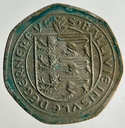 1982 Guernsey 20p Twenty-Pence Coin | Fine Collectable Grade