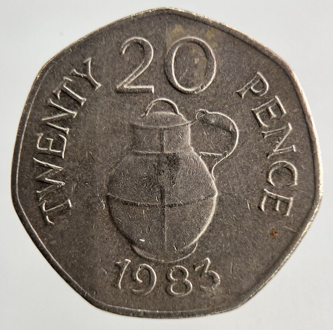 1983 Guernsey 20p Twenty-Pence Coin | Fine Collectable Grade