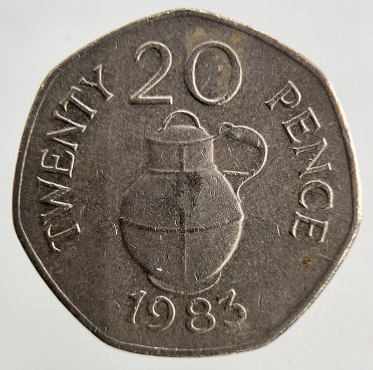 1983 Guernsey 20p Twenty-Pence Coin | Fine Collectable Grade
