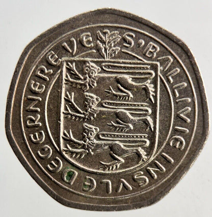 1983 Guernsey 20p Twenty-Pence Coin | Fine Collectable Grade
