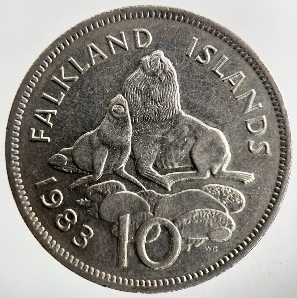 1983 Falkland Islands 10p Ten-Pence Coin | Fine Collectable Grade