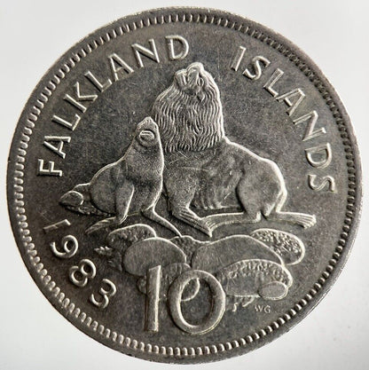 1983 Falkland Islands 10p Ten-Pence Coin | Fine Collectable Grade