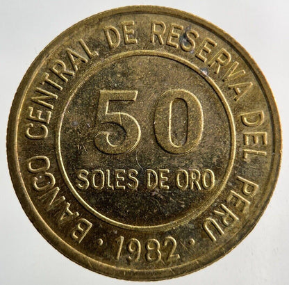 1982 Peru 50 Soles Coin | Fine Collectable Grade