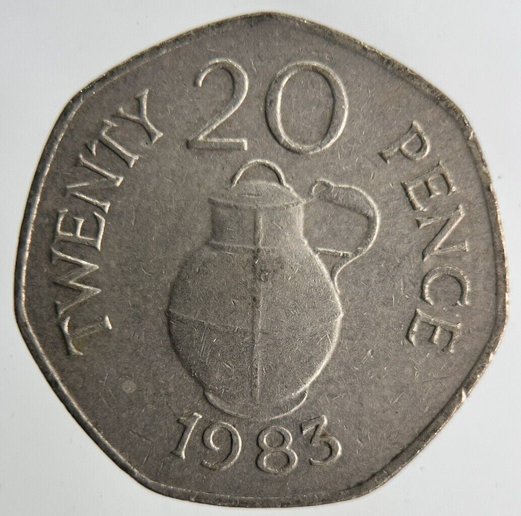 1983 Bailiwick Of Jersey 20p Twenty 20 Pence Coin | Fine Collectable Grade