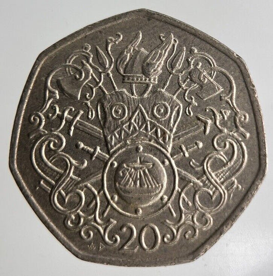 1982 Isle Of Man 20p Twenty 20 Pence Coin | Fine Collectable Grade