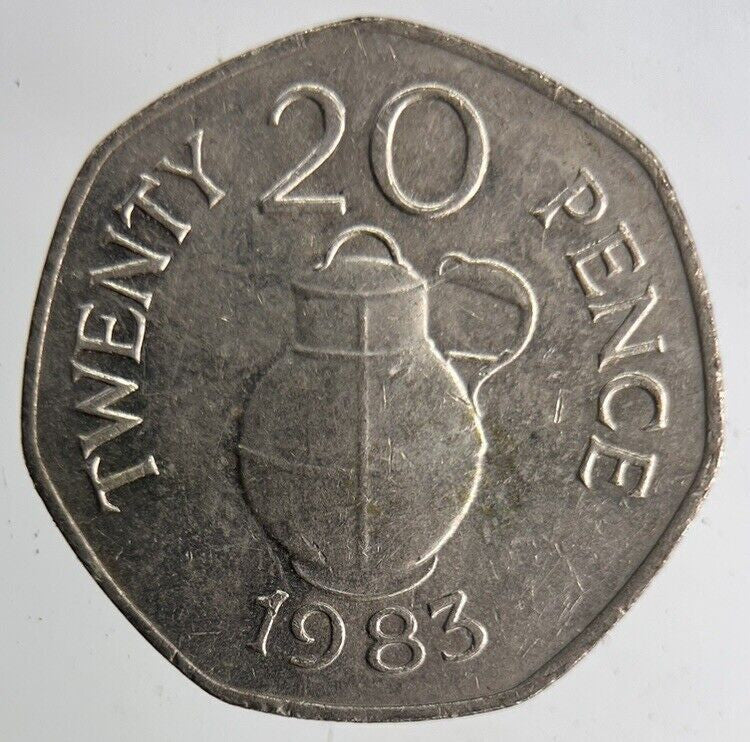 1983 Bailiwick Of Jersey 20p Twenty 20 Pence Coin | Fine Collectable Grade