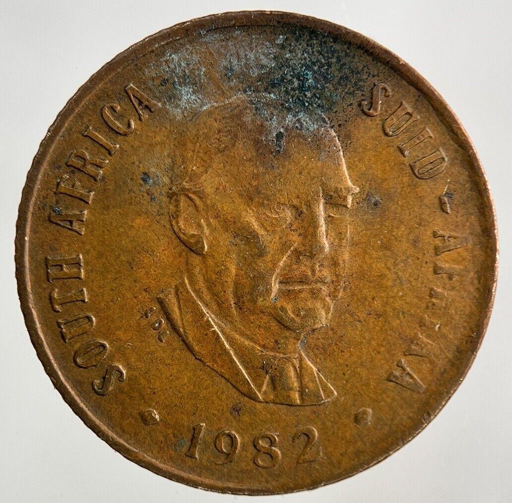 1982 South Africa 2 Cent Coin | Fine Collectable Grade