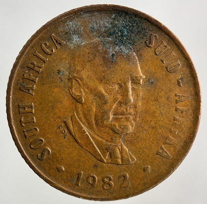 1982 South Africa 2 Cent Coin | Fine Collectable Grade