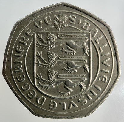 1983 Guernsey 50p Fifty-Pence Coin | Fine Collectable Grade