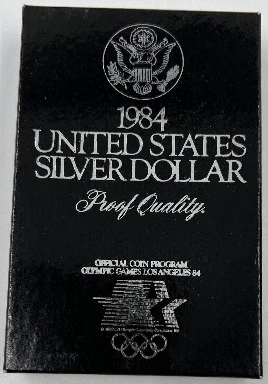 1984 US USA Silver Olympic Los Angeles Dollar Coin | a90345