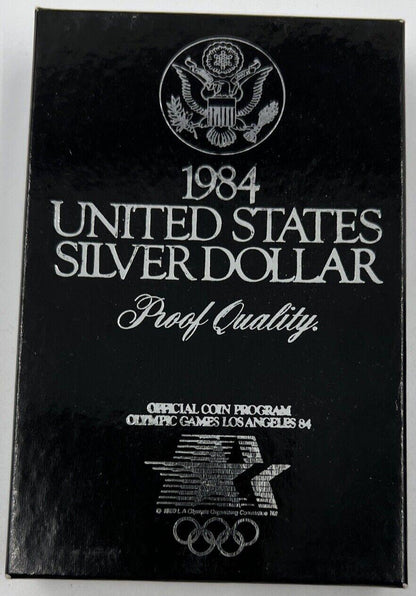 1984 US USA Silver Olympic Los Angeles Dollar Coin | a90345