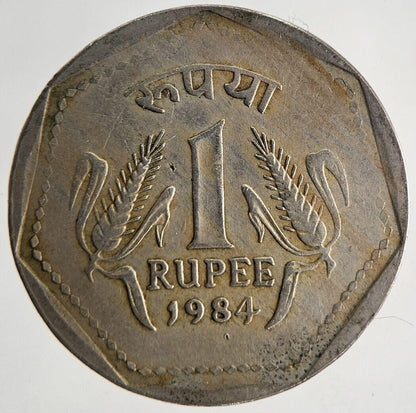 1984 India 1 One Rupee Coin | Fine Collectable Grade