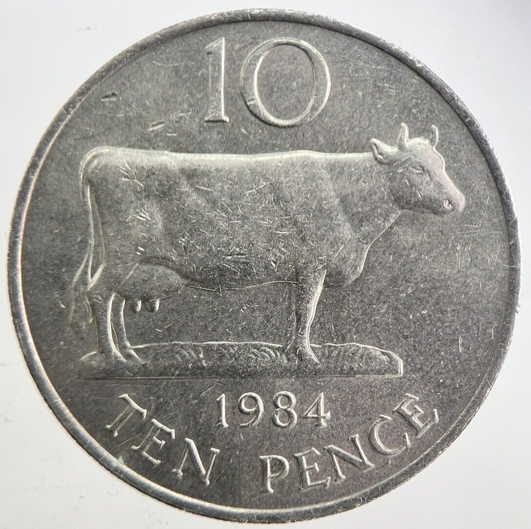 1984 Jersey 10p 10 Ten-Pence Coin | Very High Grade | a4910