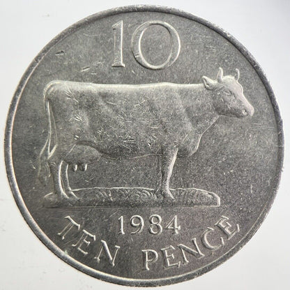 1984 Jersey 10p 10 Ten-Pence Coin | Very High Grade | a4910