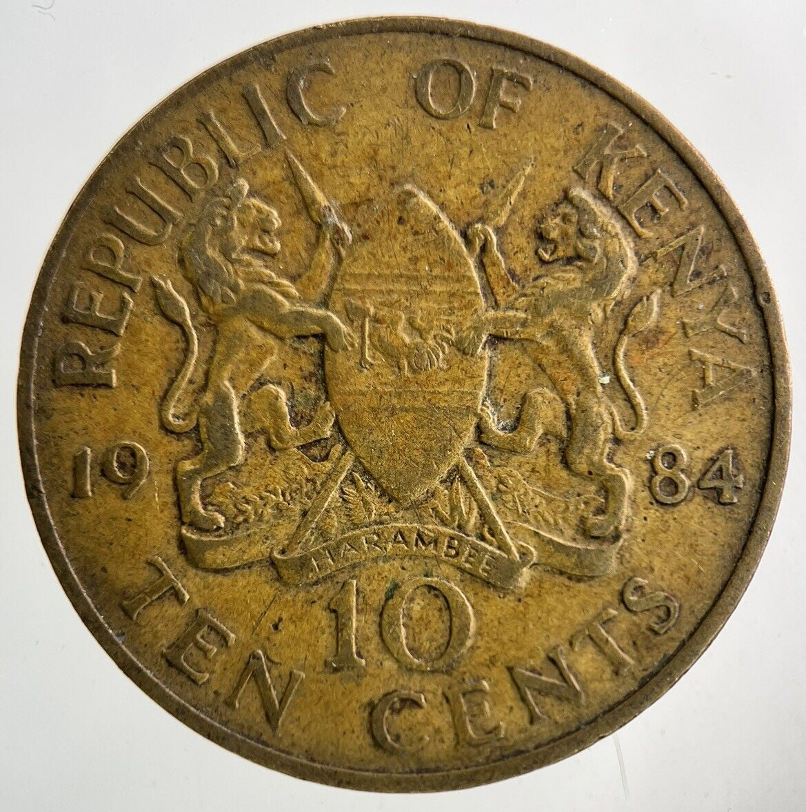 1984 Africa Kenya 10 Cents Coin | Collectable Grade