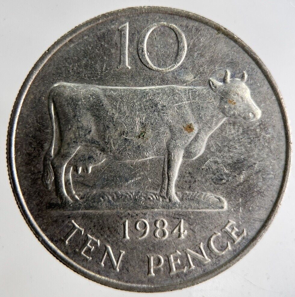 1984 Bailiwick Of Jersey 10p Ten 10 Pence Coin | Fine Collectable Grade