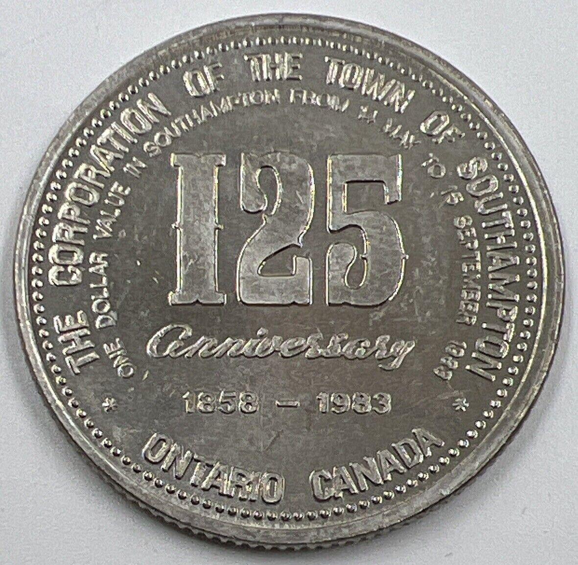1983 Southampton Vacation Wonderland 125 Anniversary Coin | Fine Grade | a1545