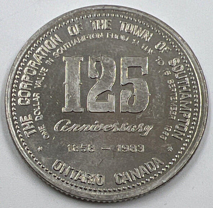 1983 Southampton Vacation Wonderland 125 Anniversary Coin | Fine Grade | a1545