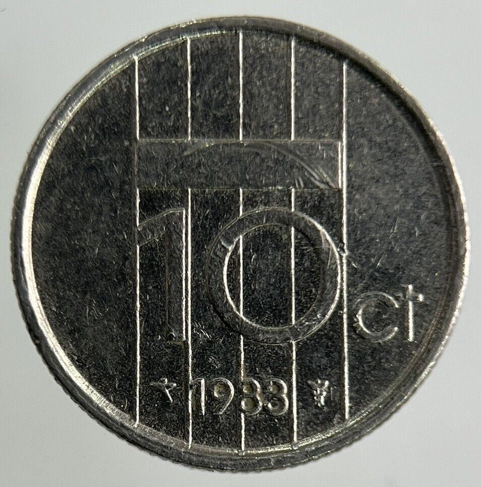 1983 Netherlands 10 Cents Coin | Fine Collectable Grade