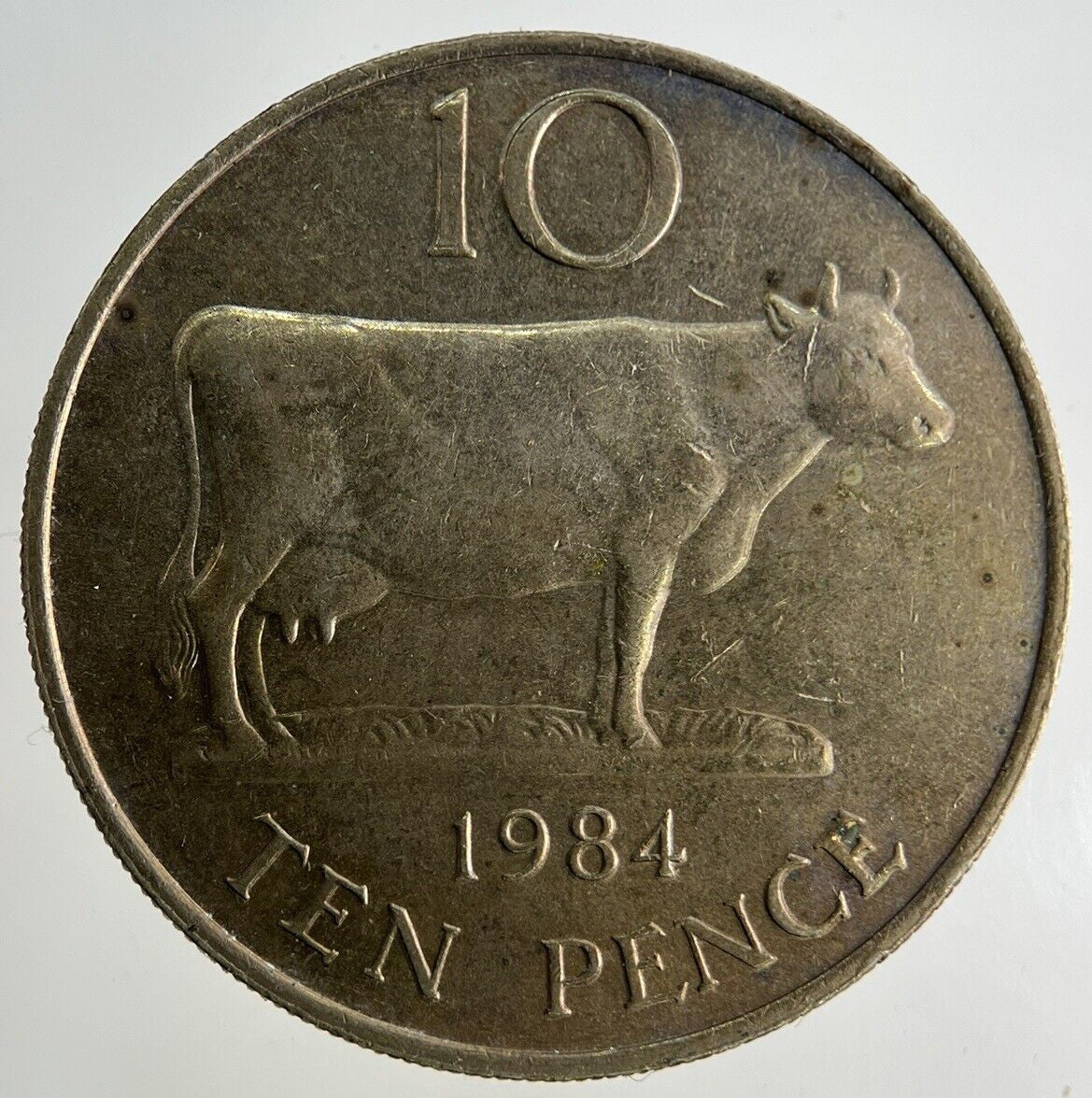 1984 Guernsey 10p Ten-Pence Coin | Fine Collectable Grade