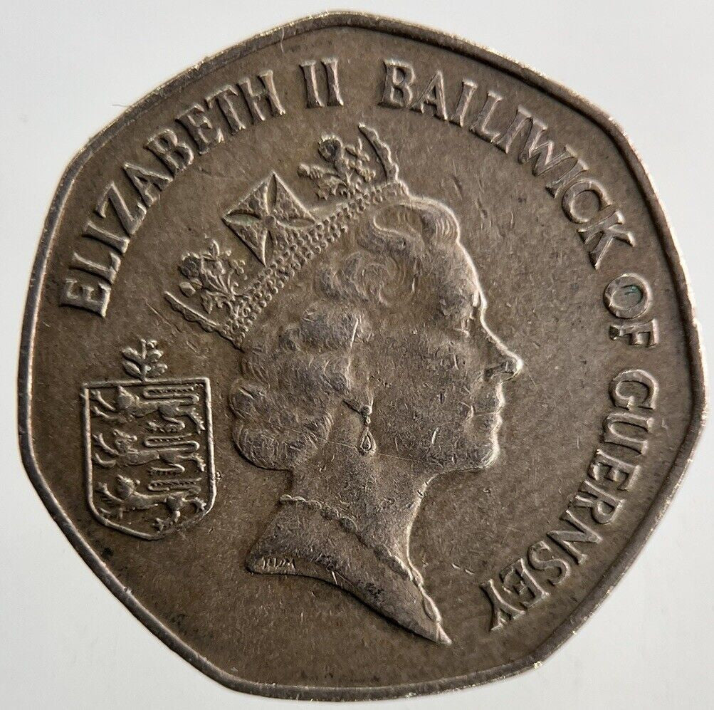 1985 Guernsey 20p Twenty-Pence Coin | Fine Collectable Grade