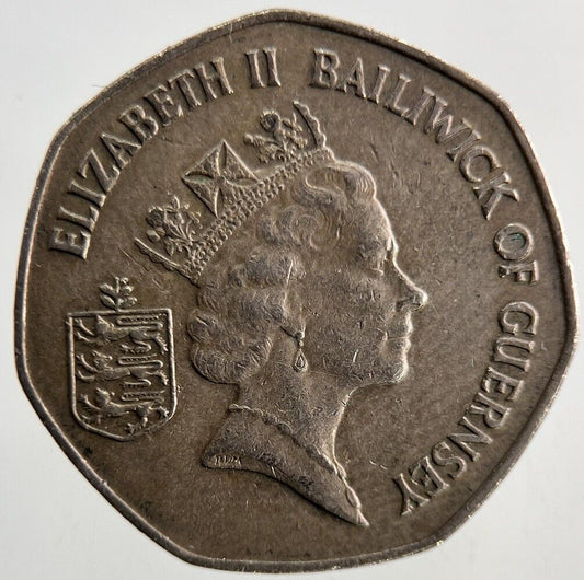 1985 Guernsey 20p Twenty-Pence Coin | Fine Collectable Grade