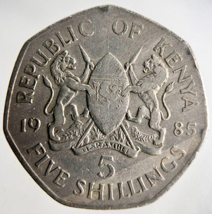 1985 Africa Kenya 5 Shillings Coin | Fine Collectable Grade