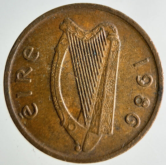 1986 Irish 1p One-Penny Coin | Fine Collectable Grade