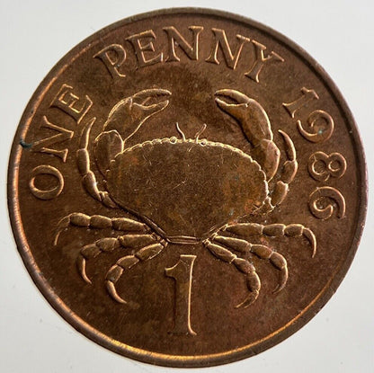 1986 Jersey 1 One Penny Coin | Very High Grade | a4897
