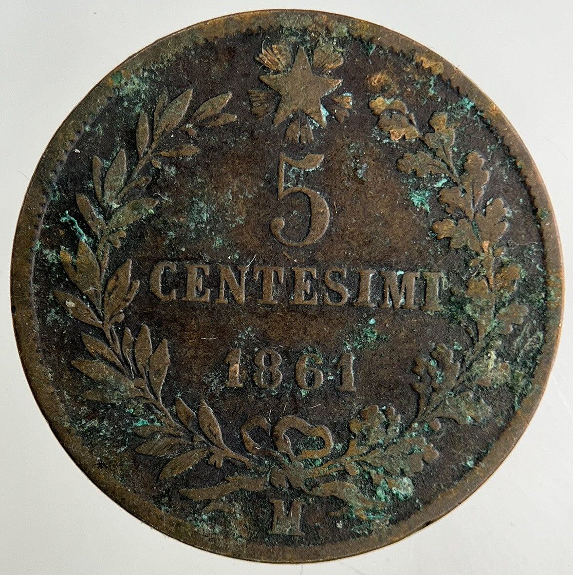 1861 Italy 5 Centesimi Coin | Collectable Grade