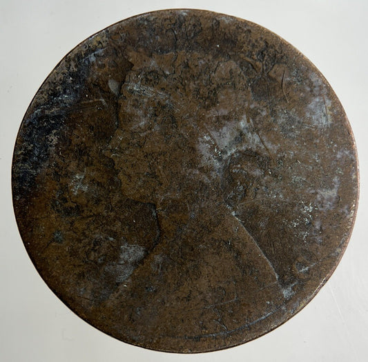 1863 Victoria Half-Penny Coin | Worn Grade