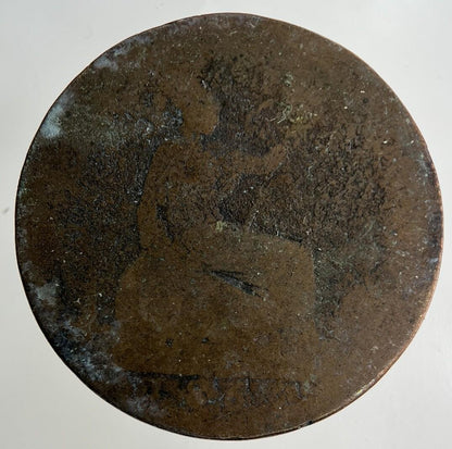 1863 Victoria Half-Penny Coin | Worn Grade