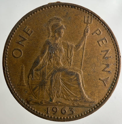 1963 Elizabeth II 2nd One Penny Coin | Fine Collectable Grade