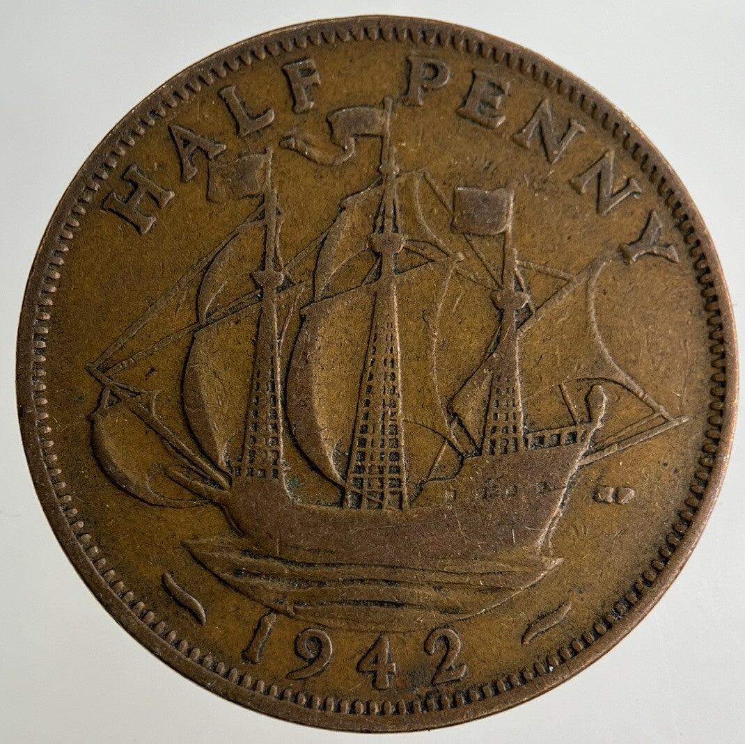 1942 George VI Half-Penny Coin | Collectable Grade