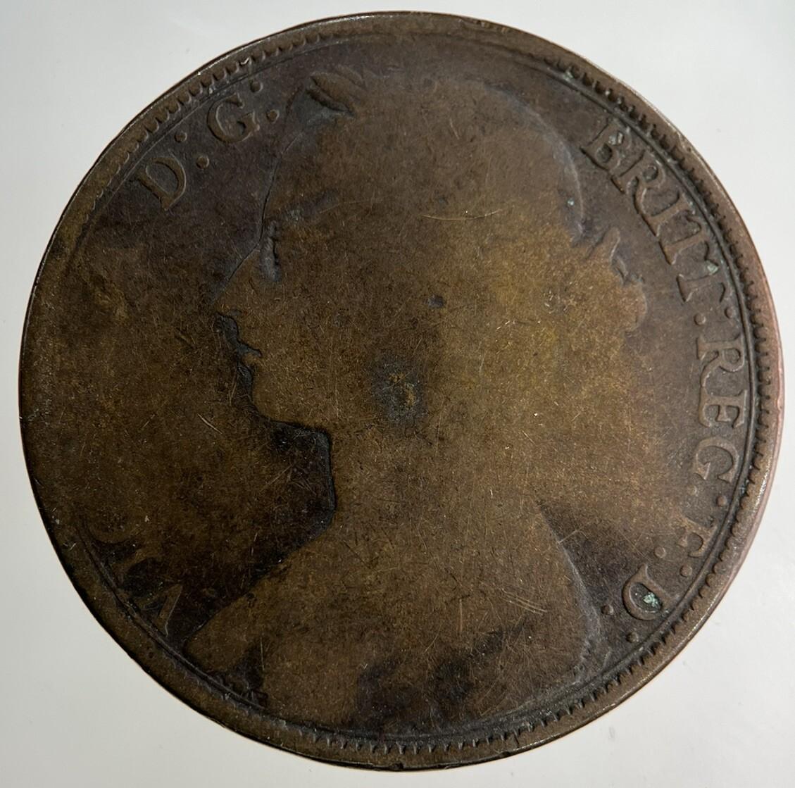 1893 Victoria One Penny Coin | Collectable Grade