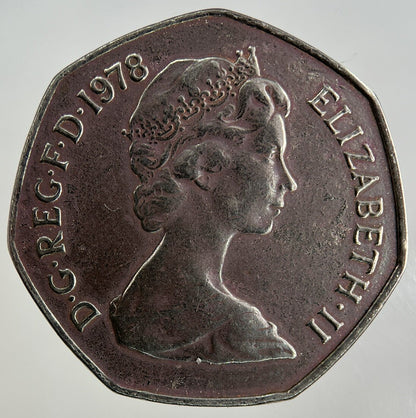 1978 Elizabeth II 2nd 50p Fifty-Pence Coin | Fine Collectable Grade