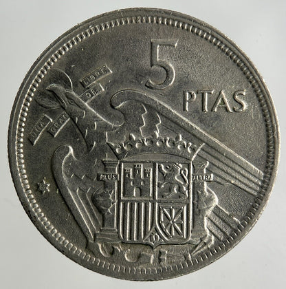 1957 Spain 5 Pesetas Coin | Fine Collectable Grade
