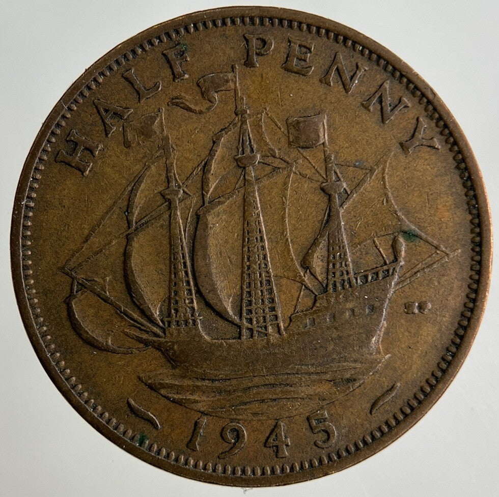 1945 George VI Half-Penny Coin | Collectable Grade