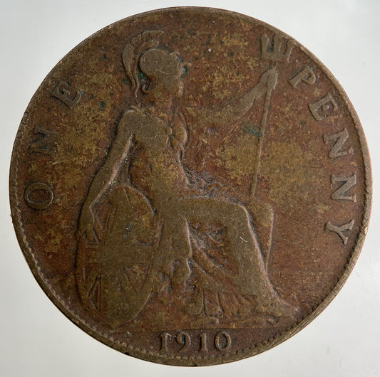 1910 Edward VII One Penny Coin | Collectable Grade