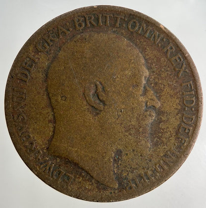 1910 Edward VII One Penny Coin | Collectable Grade