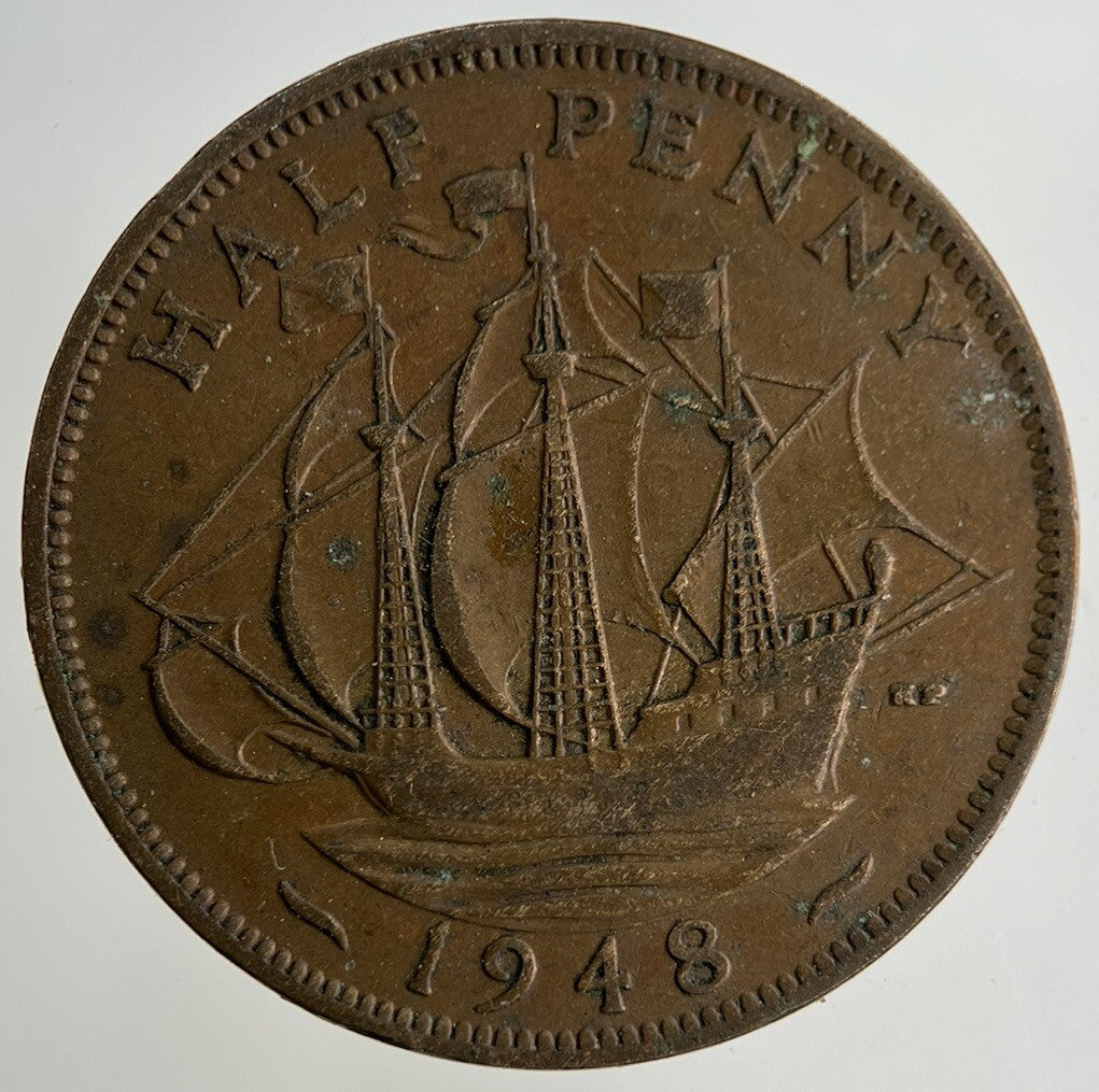 1948 George VI Half-Penny Coin | Collectable Grade