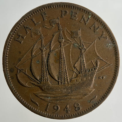1948 George VI Half-Penny Coin | Collectable Grade