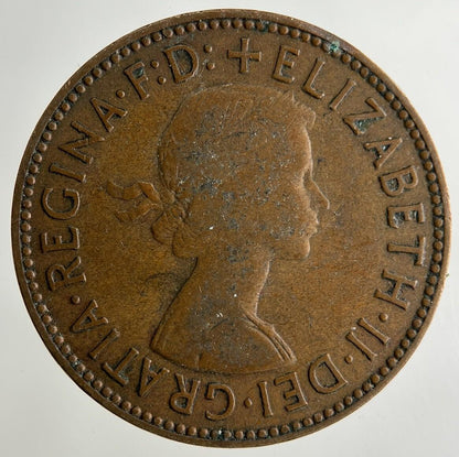 1958 Elizabeth II 2nd Half-Penny Coin | Fine Collectable Grade