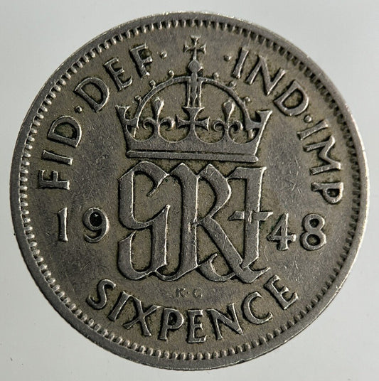 1948 George VI Sixpence Coin | Fine Collectable Grade