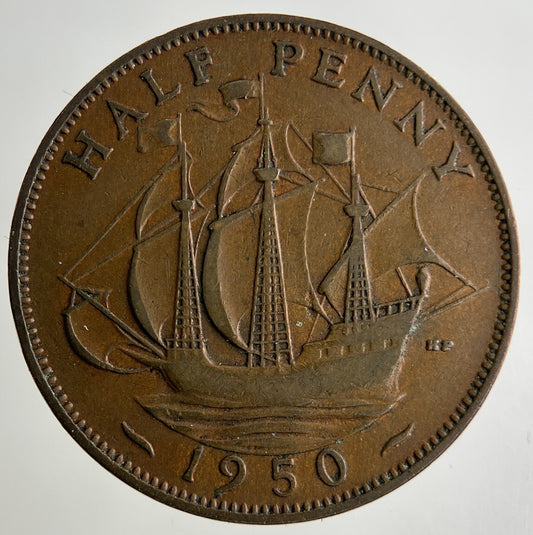 1950 George VI Half-Penny Coin | Collectable Grade
