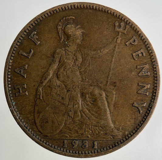 1931 George V Half-Penny Coin | Collectable Grade
