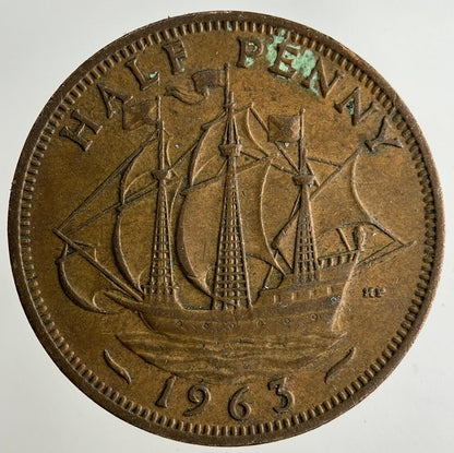 1963 Elizabeth II 2nd Half-Penny Coin | Fine Collectable Grade