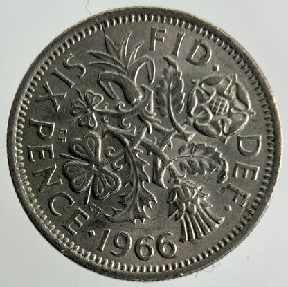 1966 Elizabeth II 2nd Sixpence Coin | Fine Collectable Grade