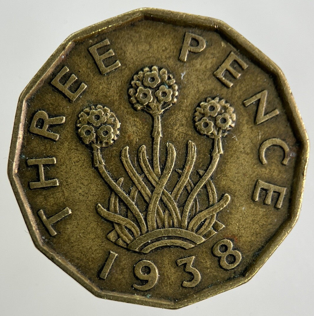 1938 George VI Brass Threepence Coin | Fine Collectable Grade