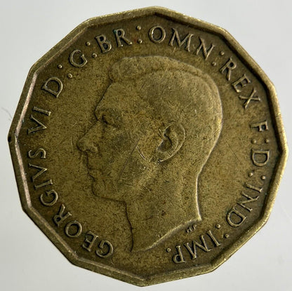 1938 George VI Brass Threepence Coin | Fine Collectable Grade